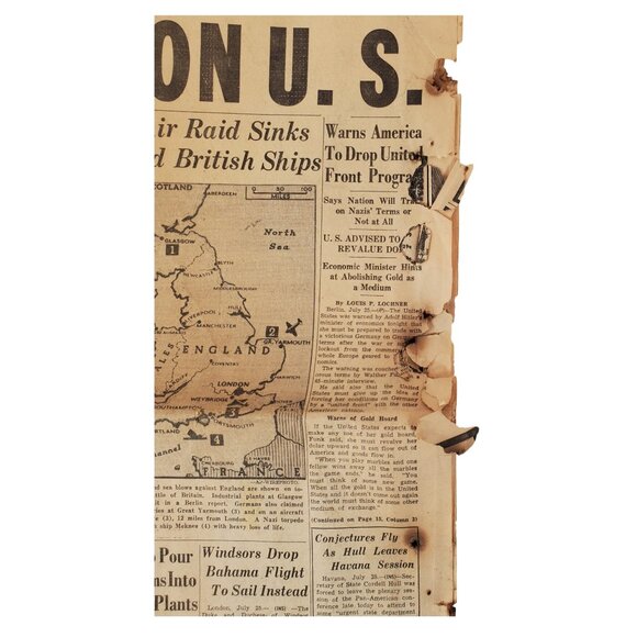 VTG Complete MPLS Tribune Newspaper July 26, 1940 Germany Threatens Trade War... - Picture 4 of 16